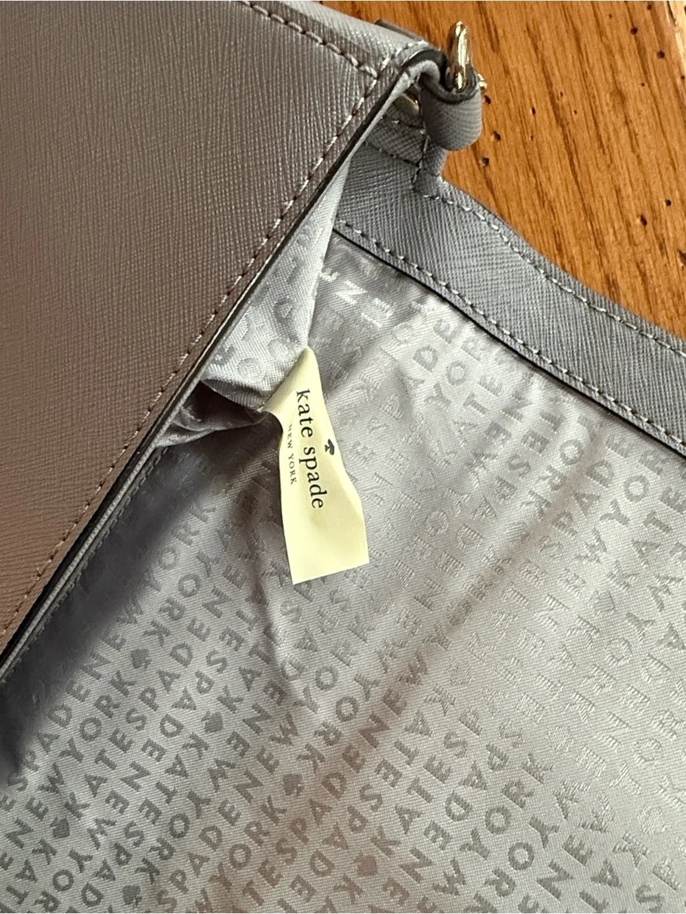 kate Spade Gray Leather Crossbody Bag